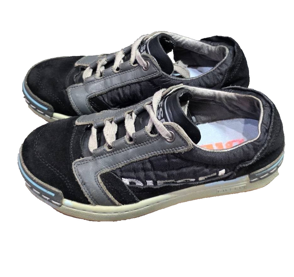 Vintage Y2K Diesel Women’s Berkeley HTF Black Lace up Tennis Shoes 6 S000176